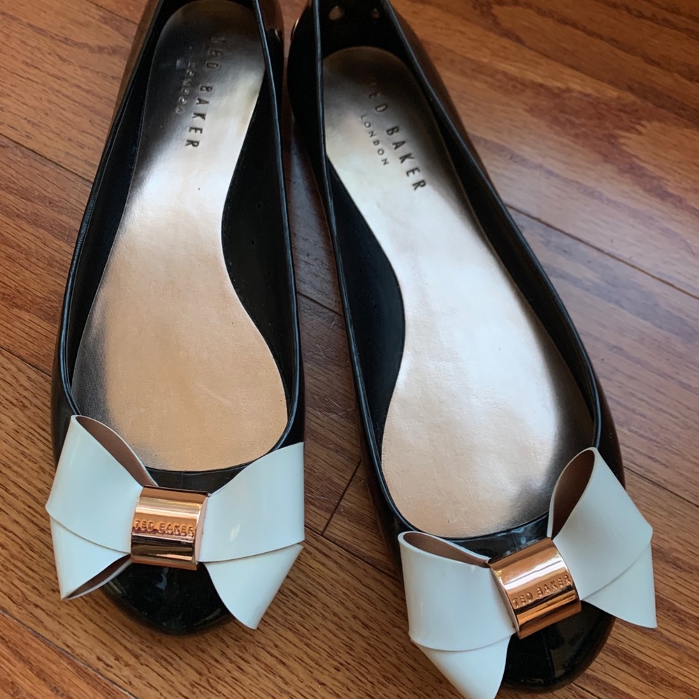 Ted Baker Black Jelly Flats